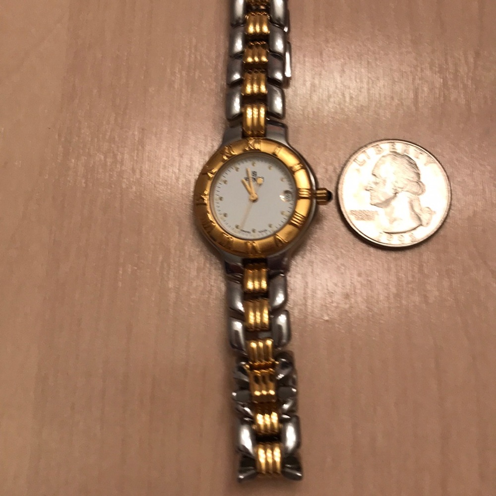 Vintage Fendi Gold +Silver Chain Link Watch